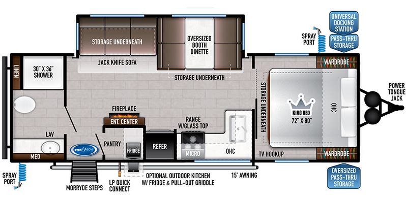 2022 East to West Della Terra 261RB w/Slide & King Bed